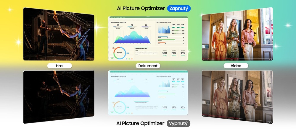 Monitor Samsung Smart Monitor M čierny Obraz vynikne vždy perfektne vďaka funkcii AI Picture Optimizer