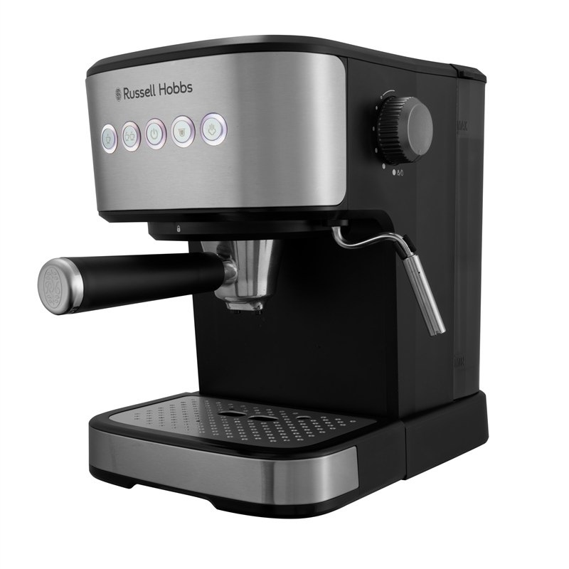 Pákový kávovar Russell Hobbs 28700-56 Heaton, čierna farba/nerez