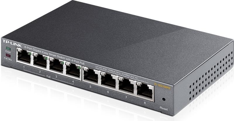 Switch TP-Link TL-SG108PE čierny Switch TP-Link TL-SG108PE čierny
