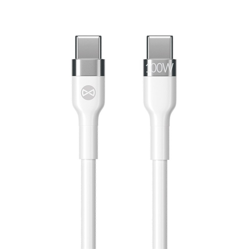 Kábel Forever Flexible USB-C/USB-C, 100W, 2m biely