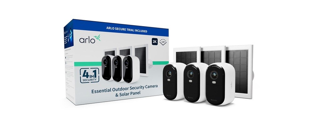 IP kamera Arlo Essential Gen.2 Bundle 2K Outdoor Security, 3 ks + 3 ks solárny panel biela IP kamera Arlo Essential Gen.2 Bundle 2K Outdoor Security, 3 ks + 3 ks solárny panel biela