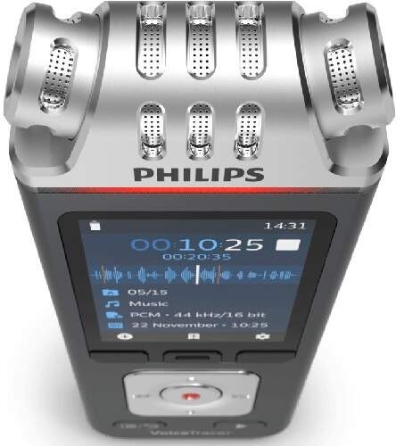 Diktafón Philips DVT8110 čierny/strieborný Diktafón Philips DVT8110 čierny/strieborný