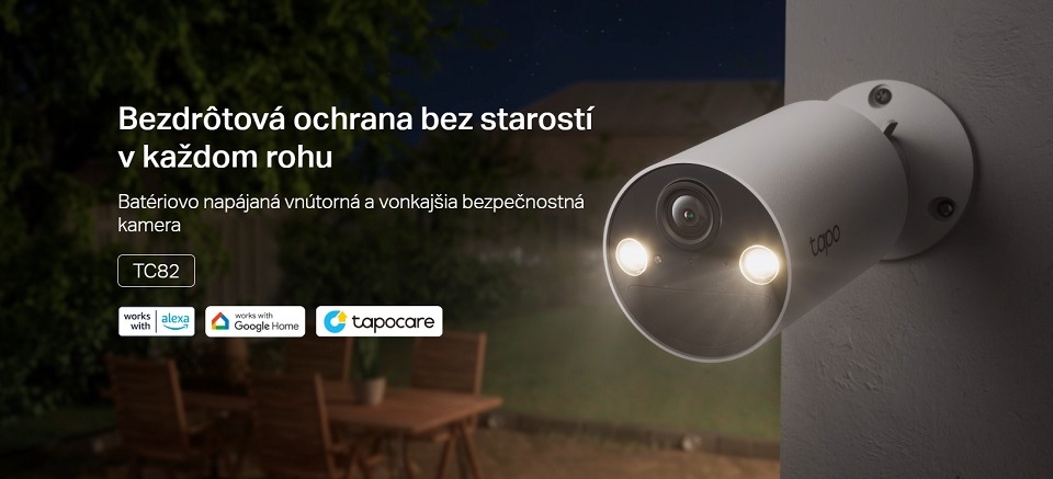 IP kamera TP-Link Tapo TC82, Outdoor 2K biela