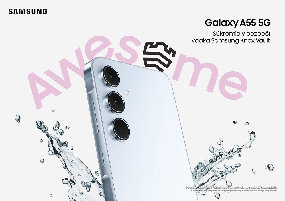 Mobilný telefón Samsung Galaxy A55 5G 8 GB / 128 GB - Awesome Iceblue Mobilný telefon Samsung Galaxy A55 5G