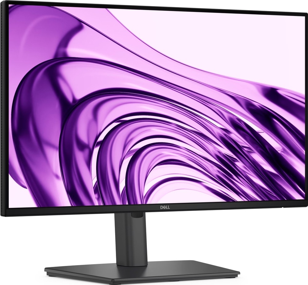 Monitor Dell Pro P 22 P2226H čierny Čierny 21,5" monitor Dell Pro P2226H spredu s tenkými rámčekmi a stredovým stojanom.