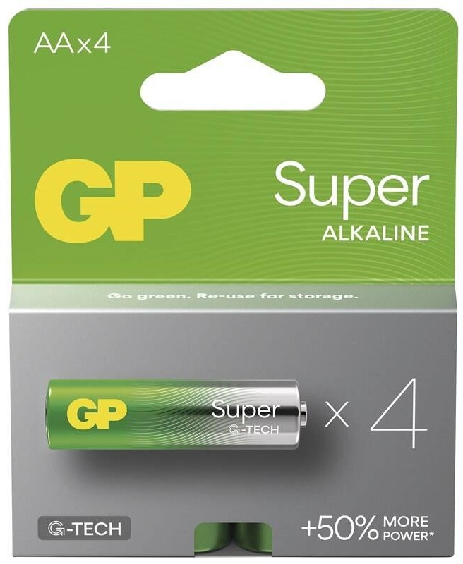 Batéria alkalická GP Super AA (LR6), 4 ks