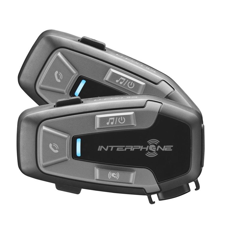 Handsfree Interphone U-COM6R pre uzavreté a otvorené prilbyTwin Pack čierne