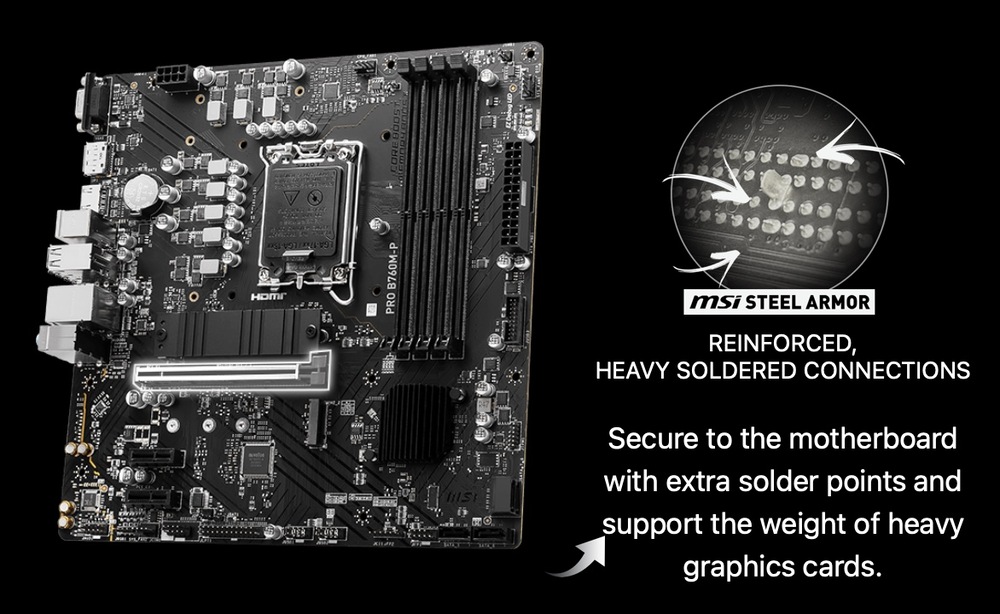 Základná doska MSI PRO B760M-P DDR4 MB MSI PRO B760M-P Intel 1700, mATX
