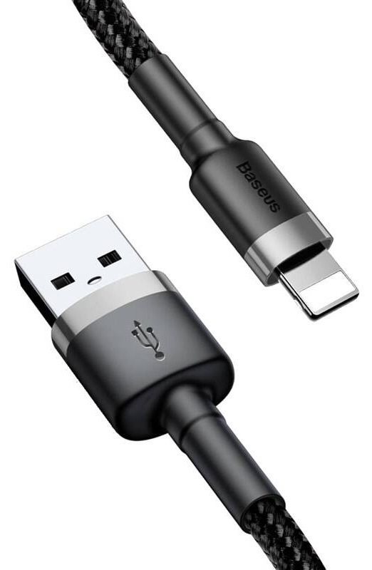 Kábel Baseus Cafule USB/Lightning, 0,5m čierny/sivý