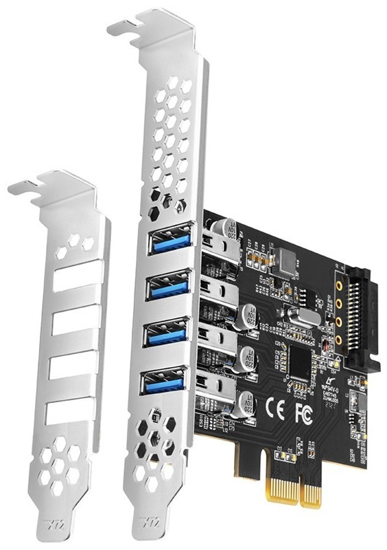 Radič Axagon PCEU-43RS - 4x USB 3.2 Gen 1 port