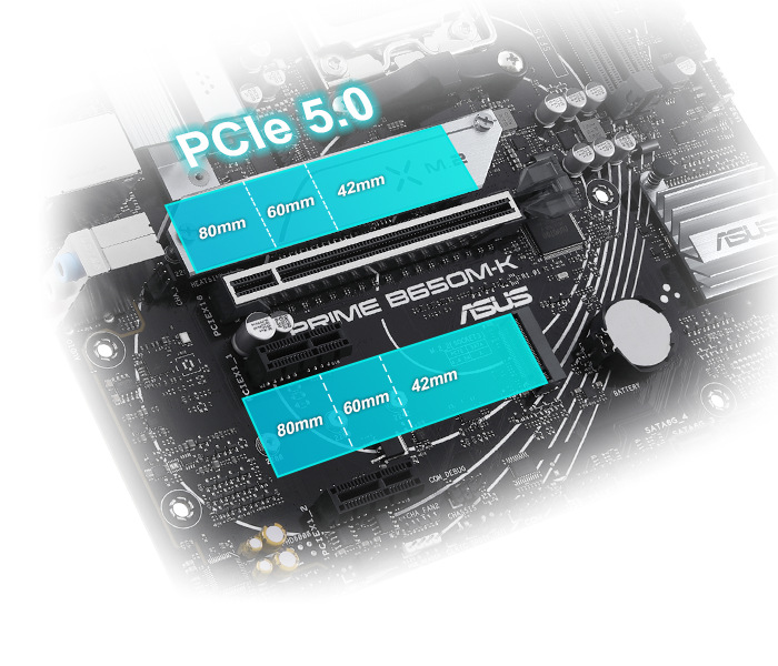 Asus PRIME B650M-K podporuje aj rýchle úložiská