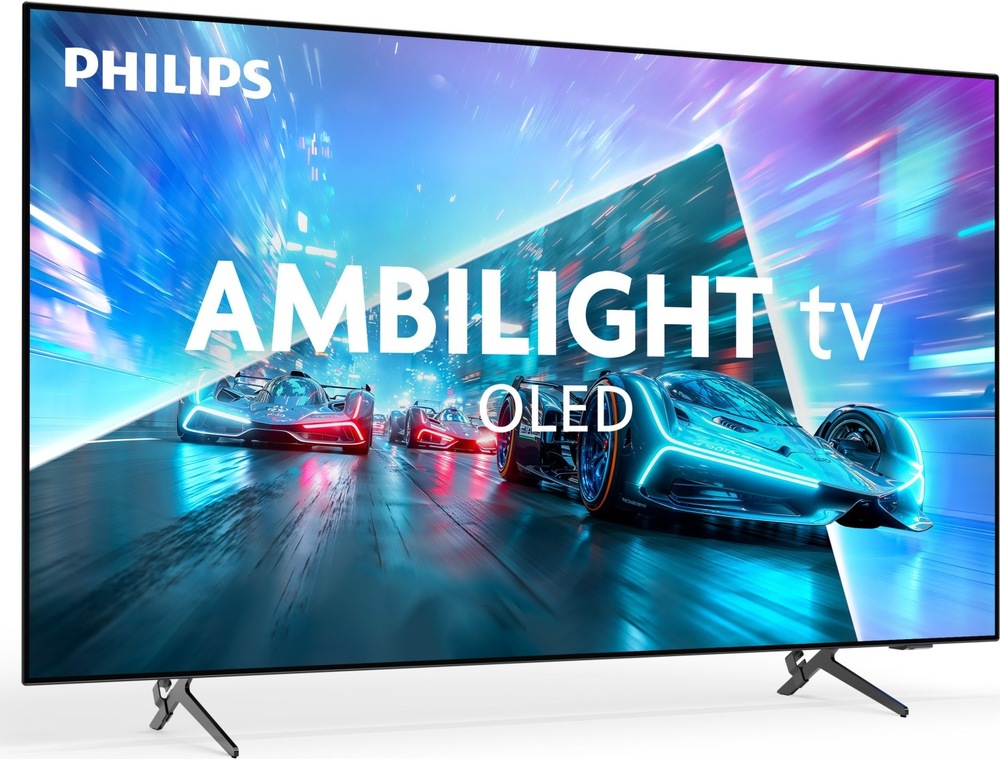 Televízor Philips 55OLED761 Pohľad šikmo zo strany na obrazovku s OLED pixelmi