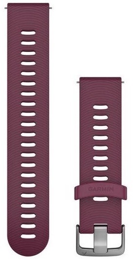 Remienok Garmin Quick Release 20mm, silikónový vínový, strieborná pracka vínový