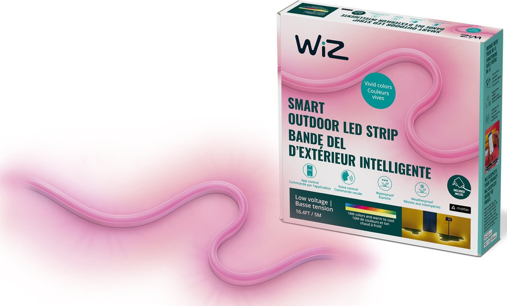 LED pásik WiZ Outdoor RGBW, Matter, 5 m