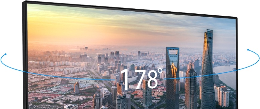 Herný monitor Asus VA249HG čierny Detail monitora Asus VA249HG s dôrazom na 178 ° pozorovacie uhly