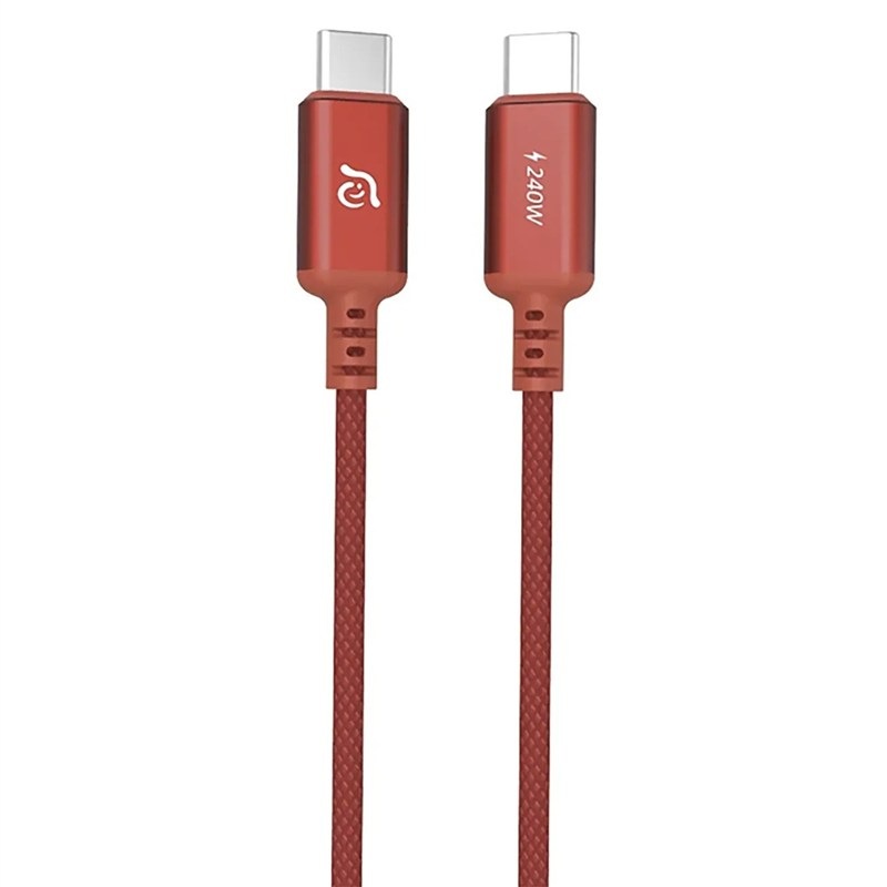 Kábel ADAM Elements CASA P200 USB-C/USB-C 240W, 2 m červená