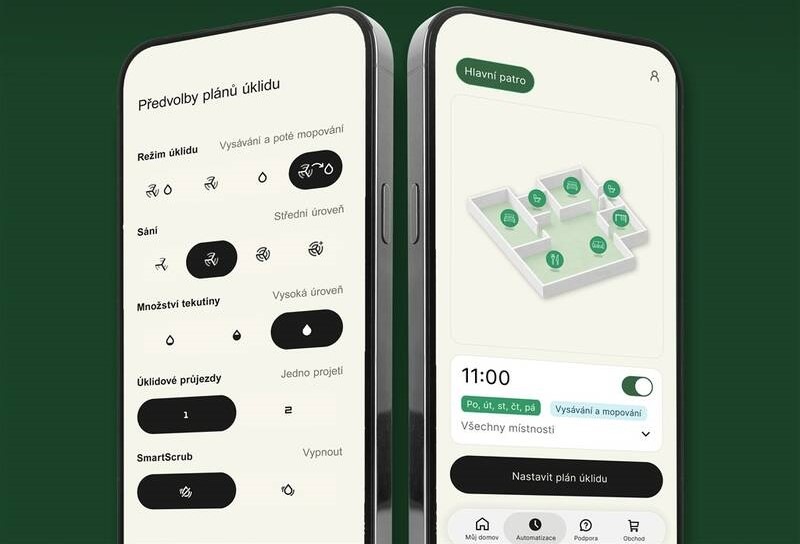V aplikácii Roomba Home pohodlne nastavíte všetko potrebné.
