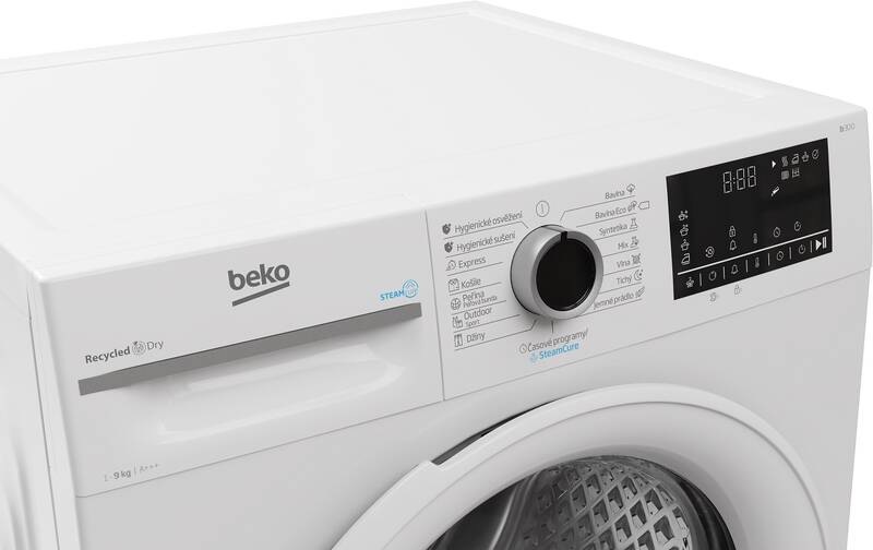 Sušička bielizne Beko BM3T4924WW, biela, český panel, dotykový displej