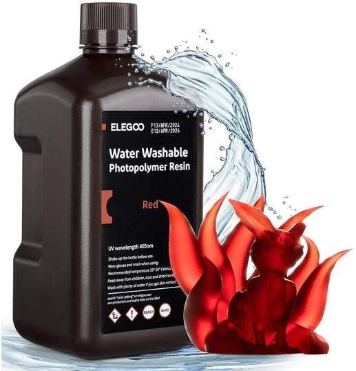 UV resin Elegoo Water-washable 2kg červená UV resin Elegoo Water-washable 2kg červená