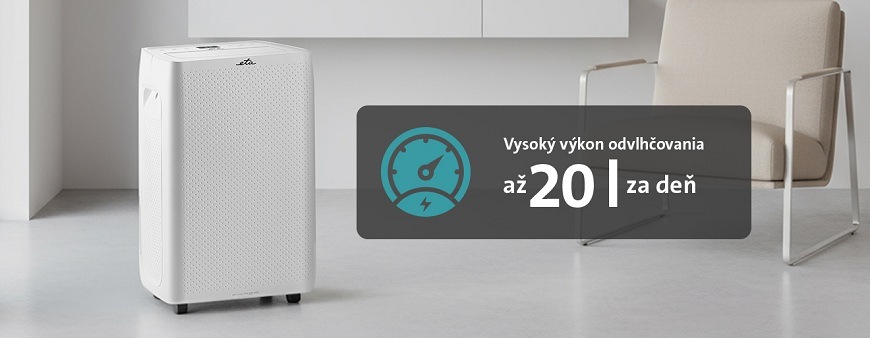 Pohľad na panel odvlhčovača vzduchu ETA Primer