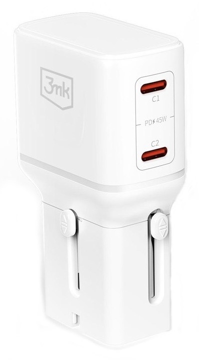 Nabíjačka do siete 3mk s výkonom až 45 W, biela farba