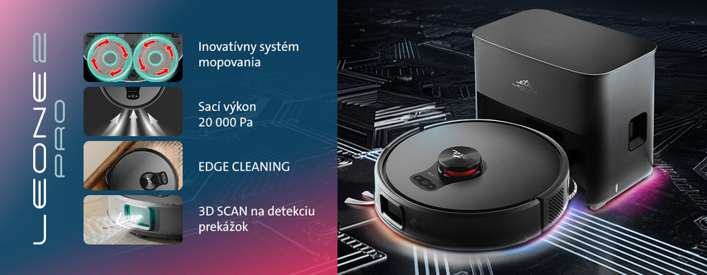 Robotický vysávač ETA Leone 2 PRO 6254 90000 sivý Robotický vysávač s odsávacou stanicou ETA Leone 2 Pro