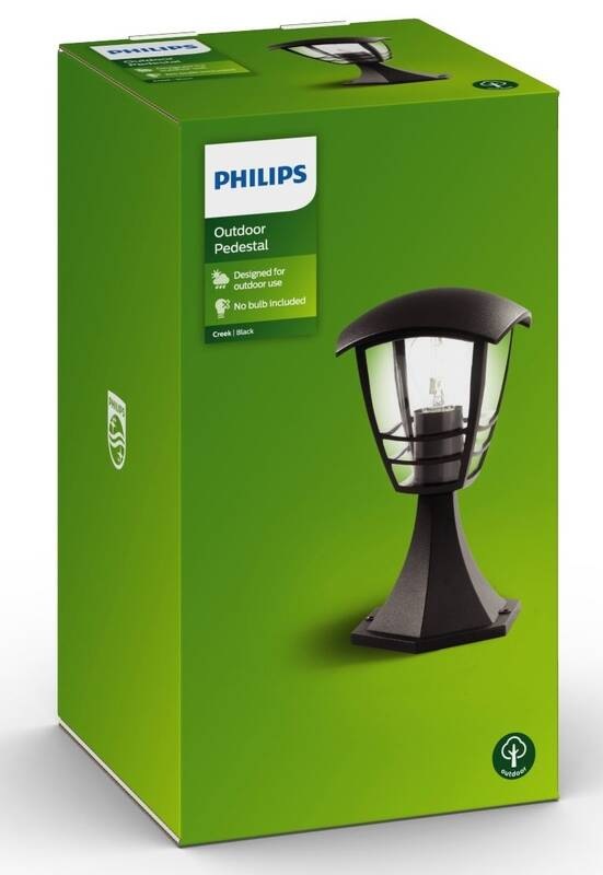 Svietidlo vonkajšie Philips Creek Pedestal, 1xE27 čierne Svietidlo vonkajšie Philips Creek Pedestal, 1xE27 čierne