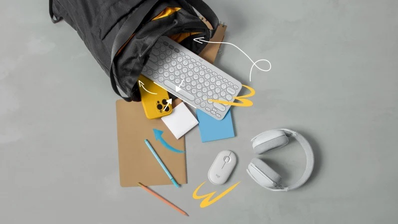 Klávesnica s myšou Logitech Pebble 2 Combo, US INT'L biela Klávesnica s myšou Logitech Pebble 2 Combo, US INT'L biela