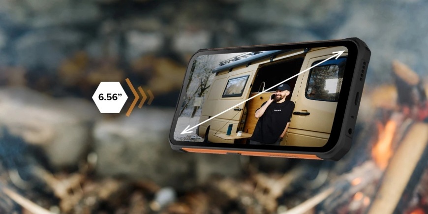 Mobilný telefón myPhone Hammer Iron Va čierny/oranžový "myPhone