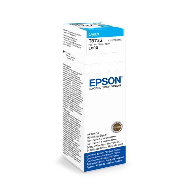 Cartridge Epson T6732, 70 ml azúrová farba