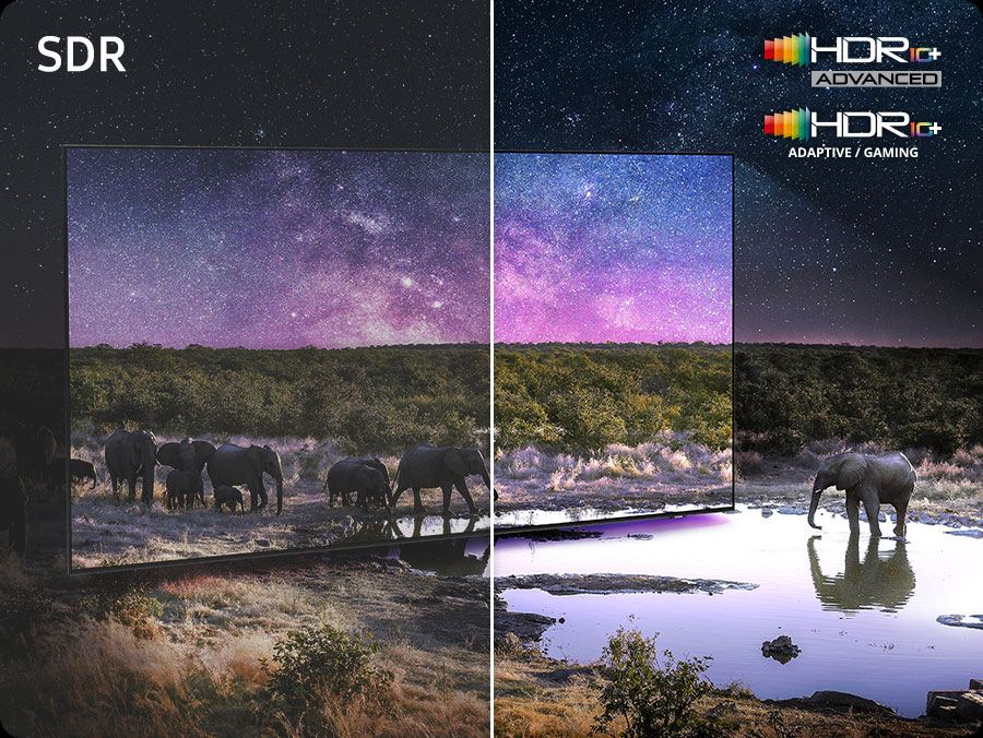 Televízia Samsung porovnaní SDR a HDR obrazu