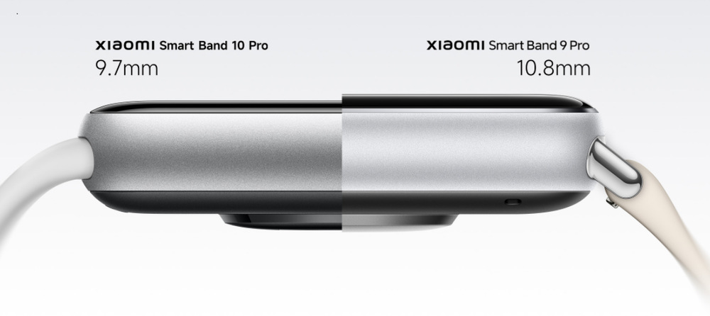Fitness náramok Xiaomi Smart Band 10 Pro ružový Xiaomi Smart Band 10 Pro je tenký 9,7 mm