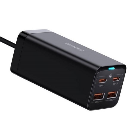 Nabíjačka do siete Baseus GaN3, 2x USB-A, 2x USB-C 100W čierna Nabíjačka do siete Baseus GaN3, 2x USB-A, 2x USB-C 100W čierna