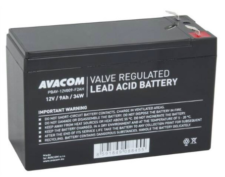 Olovený akumulátor Avacom 12V 9Ah F2 HighRate