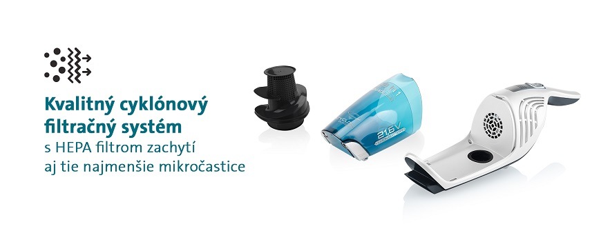 Tyčový vysávač ETA Moneto II AQUA PLUS 6453 90000 Tyčový vysávač ETA Moneto II Aqua Plus 6453 90000, osvetlenie