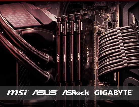 Pamäťový modul Kingston FURY Beast 32GB DDR5 5200MHz CL40 1Rx8 čierny Ilustrácie s pamäťou RAM.