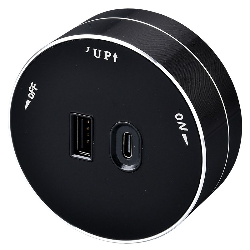 Zásuvkový modul Viking USB, USB-C čierny Zásuvkový modul Viking USB, USB-C čierny
