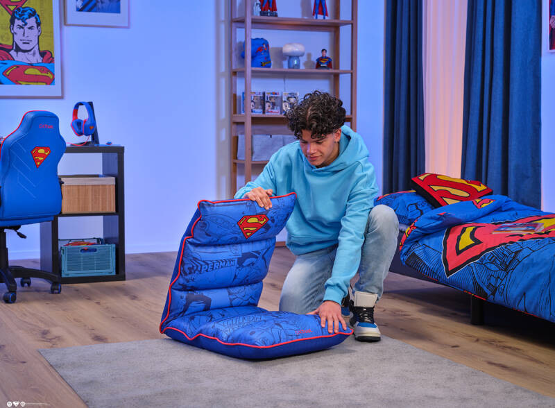 Herná stolička Trust GXT 718SM RAYZEE Superman modrá