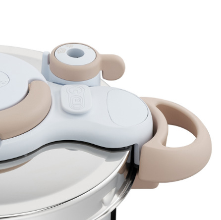 Tlakový hrniec Tefal Clipso Minut Natural P4624972, 9 l nerez/béžový