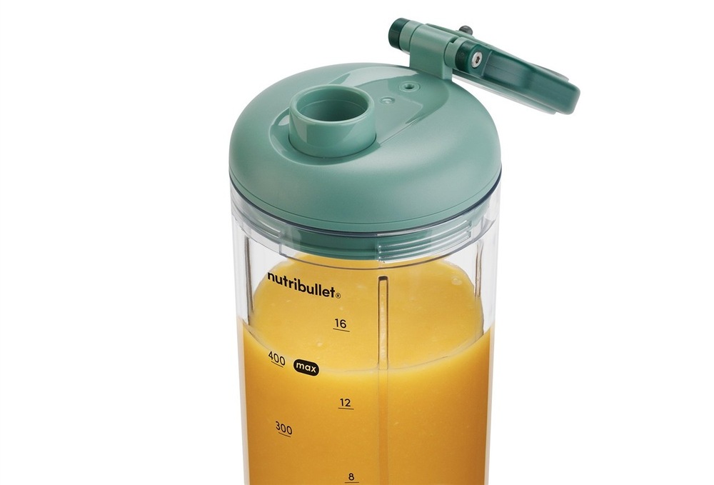 Stolný mixér Nutribullet Flex NBP013GR zelený Uzatvárateľné viečko mixovacej nádoby u stolného mixéra Nutribullet Flex NBP013GR