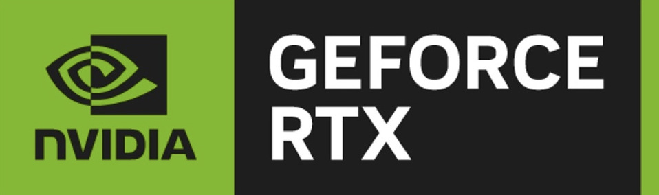 Logo grafického radu NVIDIA GeForce RTX použité v notebooku Lenovo Legion Pro 5 16IAX10H