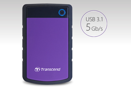 Externý pevný disk Transcend StoreJet 25H3B 4TB, USB 3.0 (3.1 Gen 1) čierny/modrý