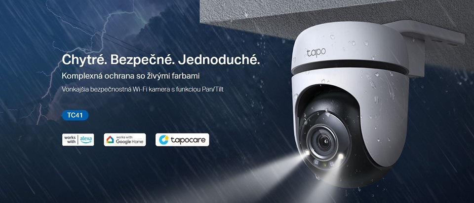 IP kamera TP-Link Tapo TC41, Outdoor 2K biela IP kamera TP-Link Tapo TC41, Outdoor 2K biela