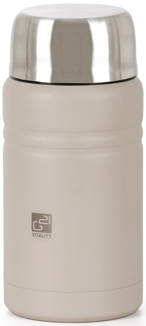 Jedálenská termoska G21 s objemom 750 ml v béžovom dizajne