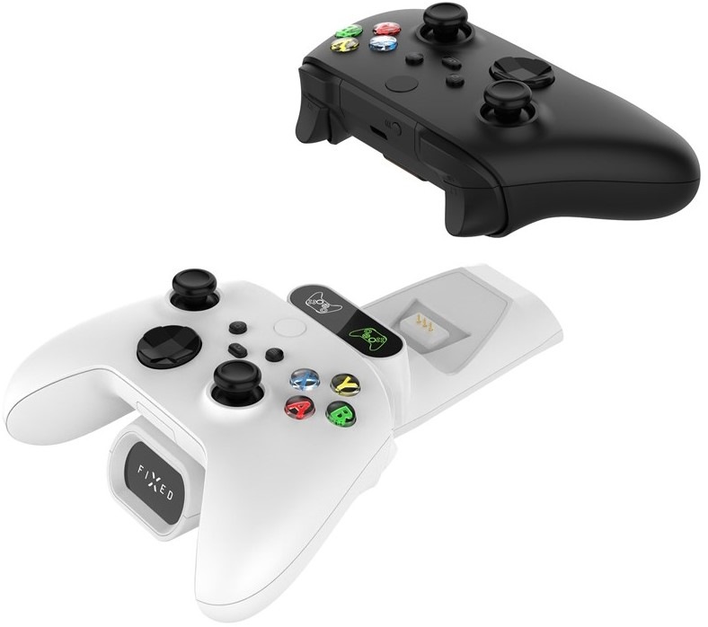 Dokovacia stanica FIXED pre dva bezdrôtové ovládače Xbox Series S, X a One - biela 