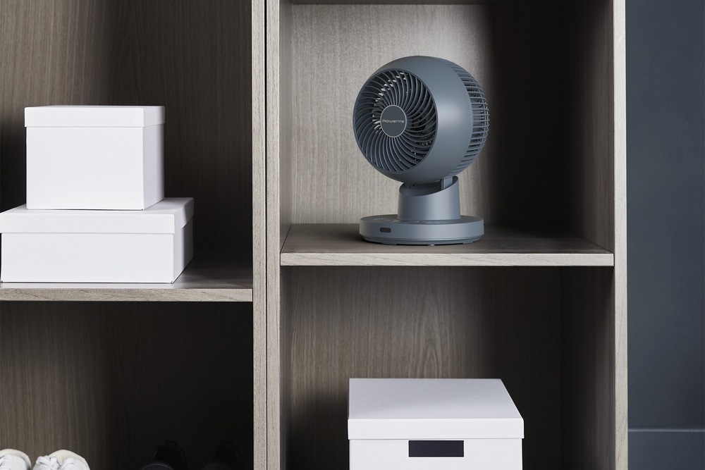 Ventilátor stolový Rowenta QV2540F0 Turbo Twist Compact sivý „Rowenta