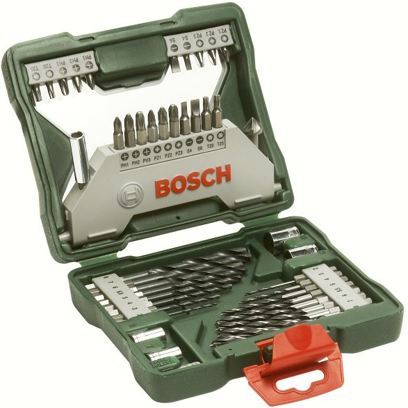Súprava vrtákov a bitov Bosch 43 dielna X-Line pre vŕtačky so skľučovadlom