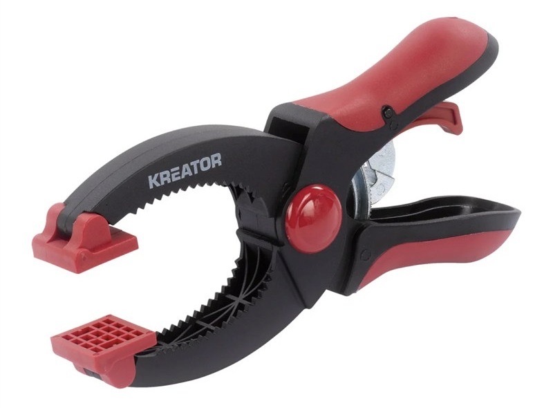 Jednoručná svorka Kreator s rozpätím 50 mm, mäkká rukoväť
