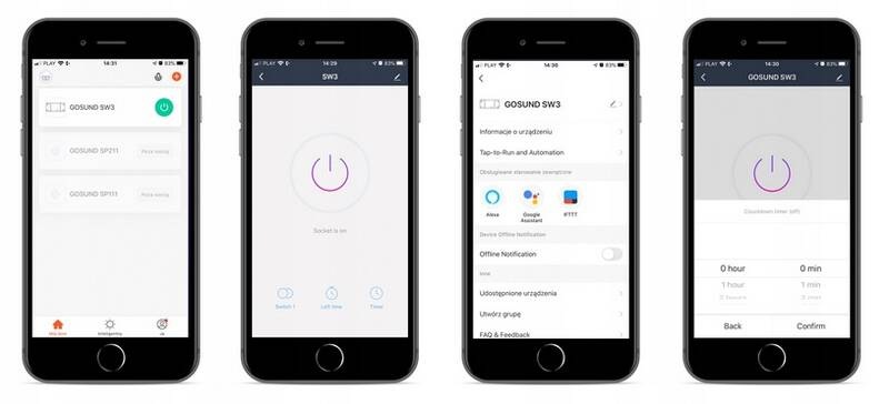 Modul Gosund Smart Switch Wi-Fi SW3, Tuya Modul Gosund Smart Switch Wi-Fi SW3, Tuya