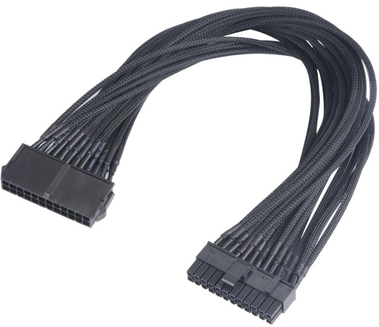 AKASA kábel predlžovací FLEXA P24/ predĺženie napájacieho 24pin kábla pre MB/ 40cm